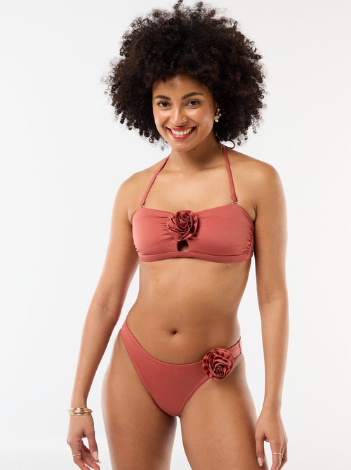 Culotte de bain avec fleur en relief - Kiabi
