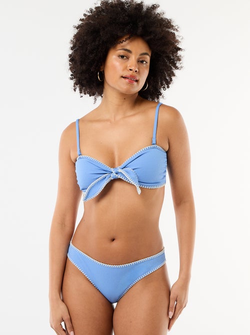 Culotte de bain avec surpiqûres contrastées - Kiabi