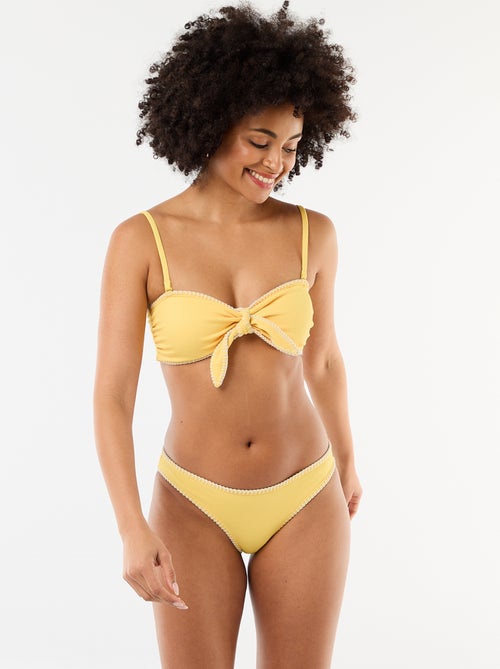 Culotte de bain avec surpiqûres contrastées - Kiabi