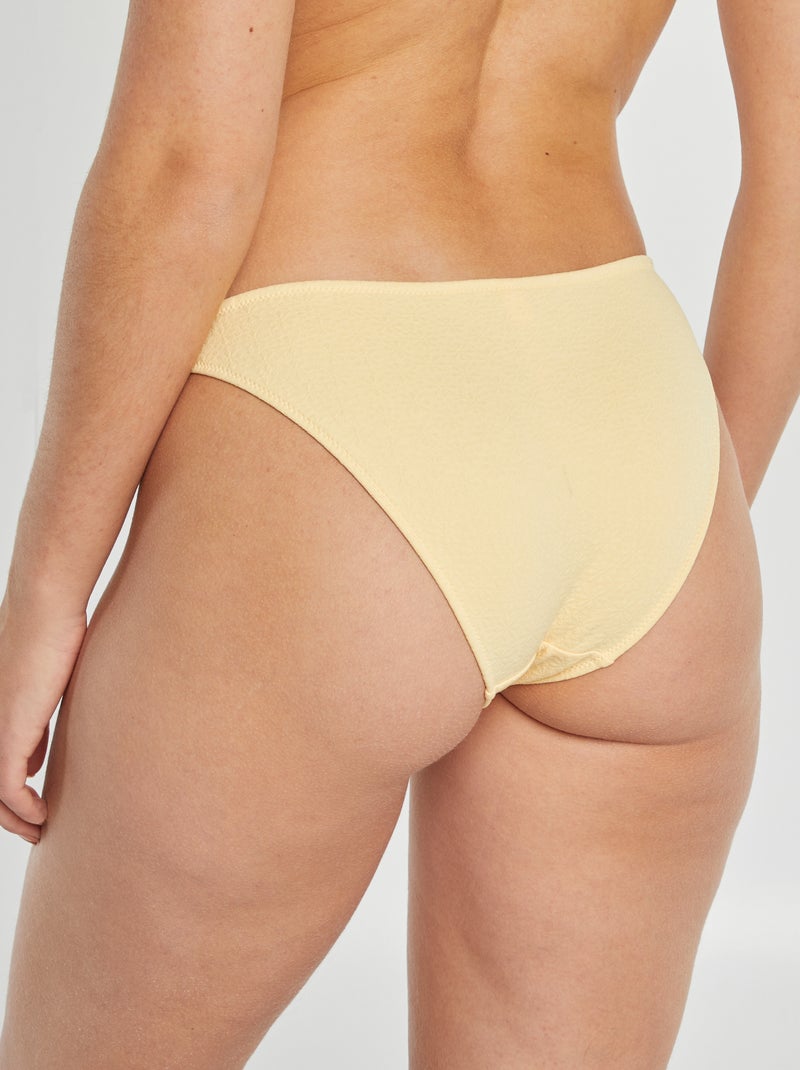 Culotte de bain en maille reliefée Jaune - Kiabi