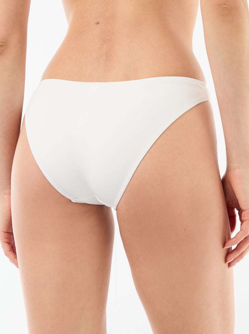 Culotte de bain en microfibre souple Blanc - Kiabi