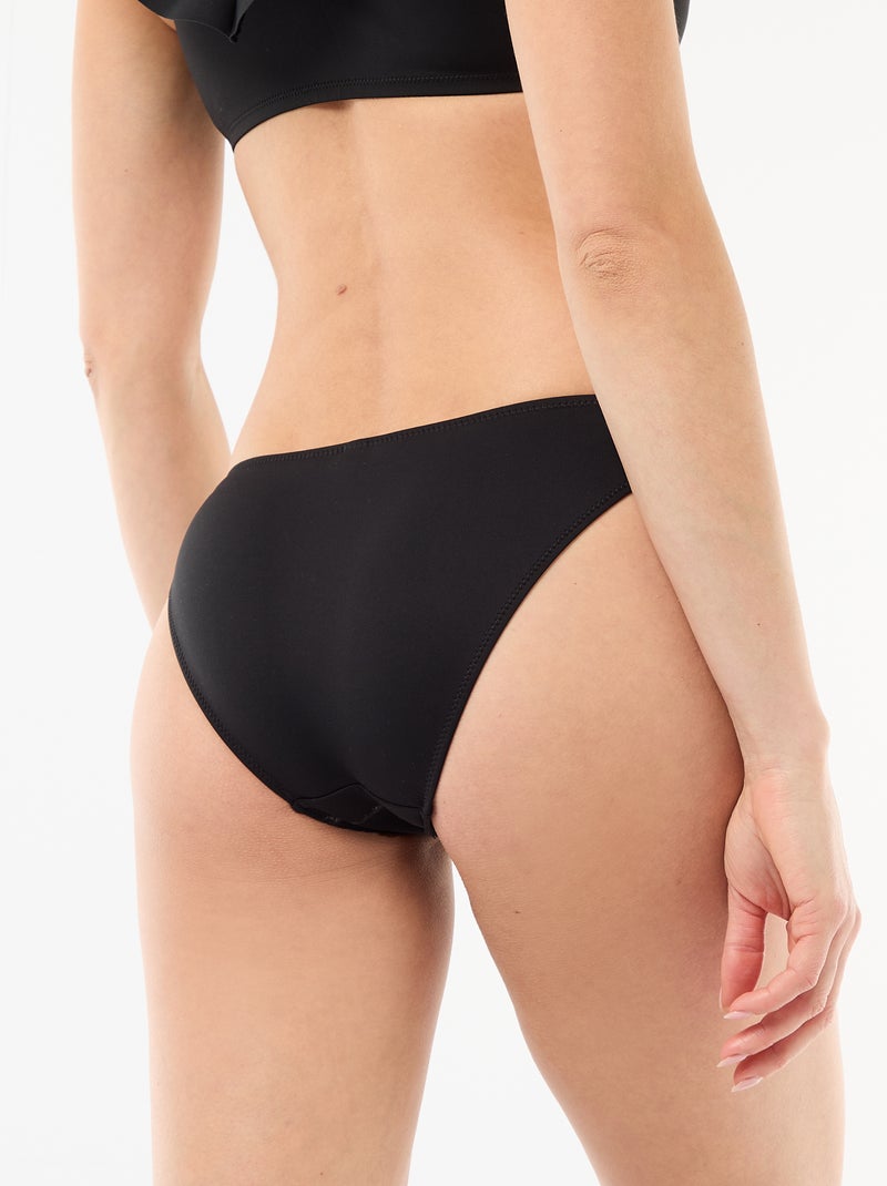 Culotte de bain en microfibre souple Noir - Kiabi