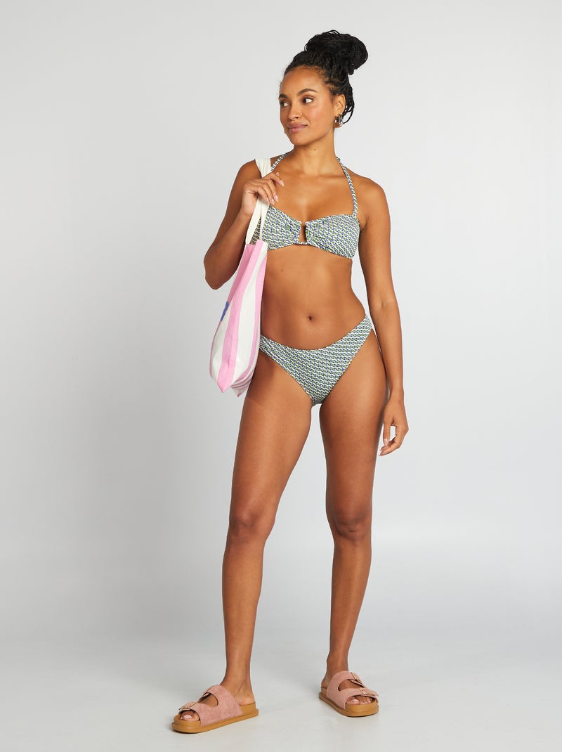 Culotte de bain imprimé géométrique Vert/bleu - Kiabi