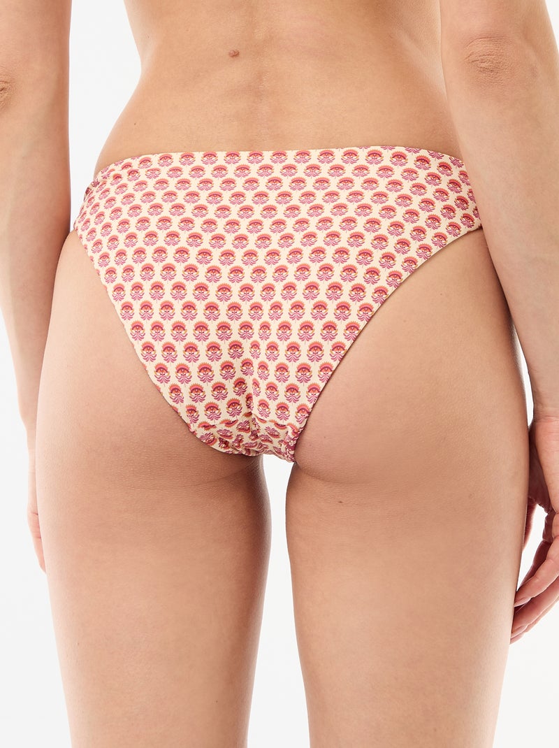 Culotte de bain imprimée réversible Rose - Kiabi