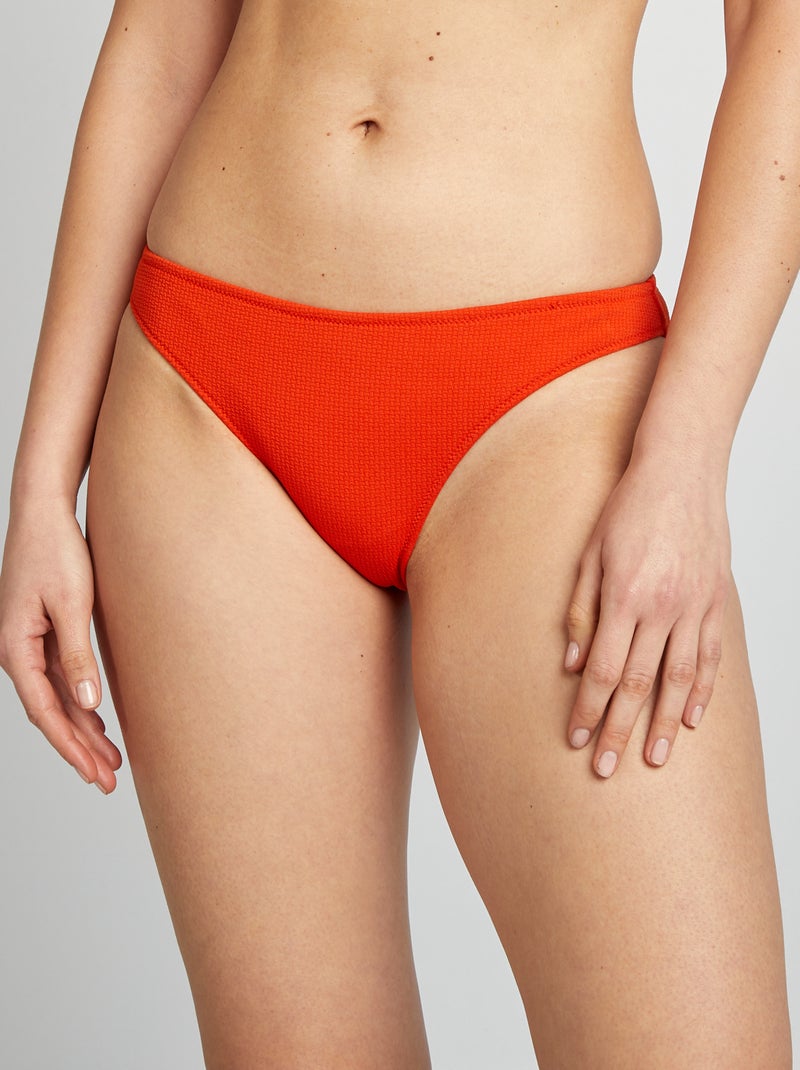 Culotte de bain maille texturée Orange - Kiabi