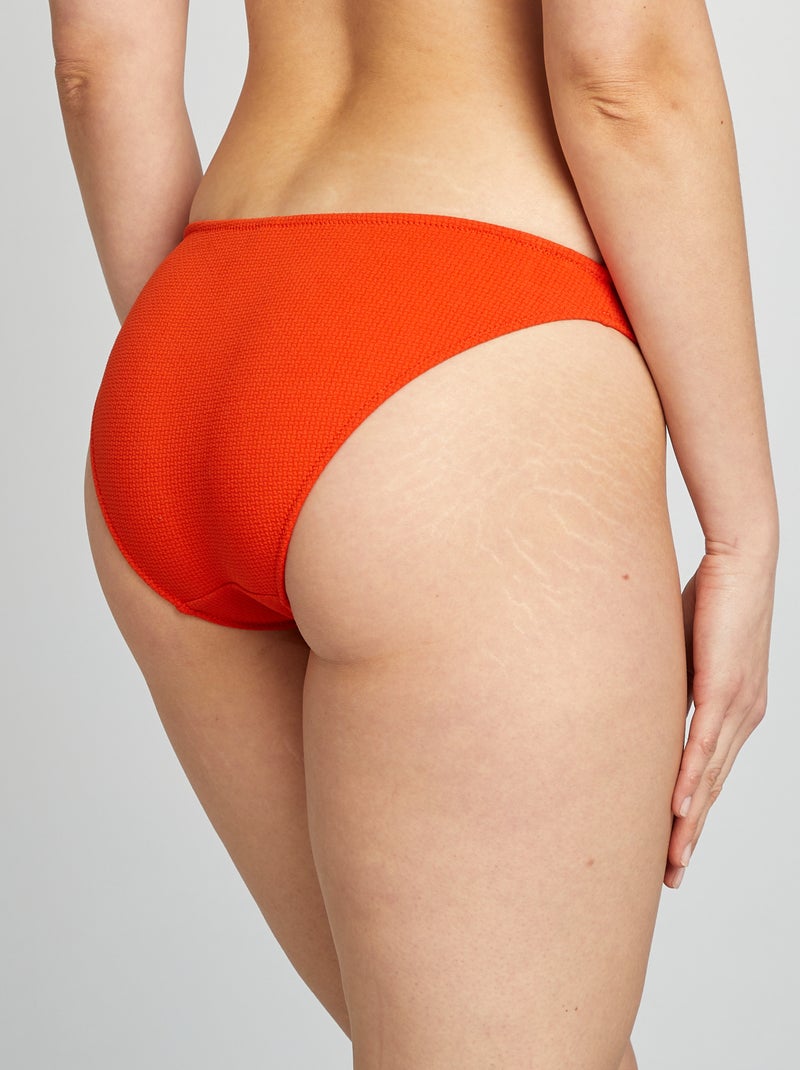 Culotte de bain maille texturée Orange - Kiabi