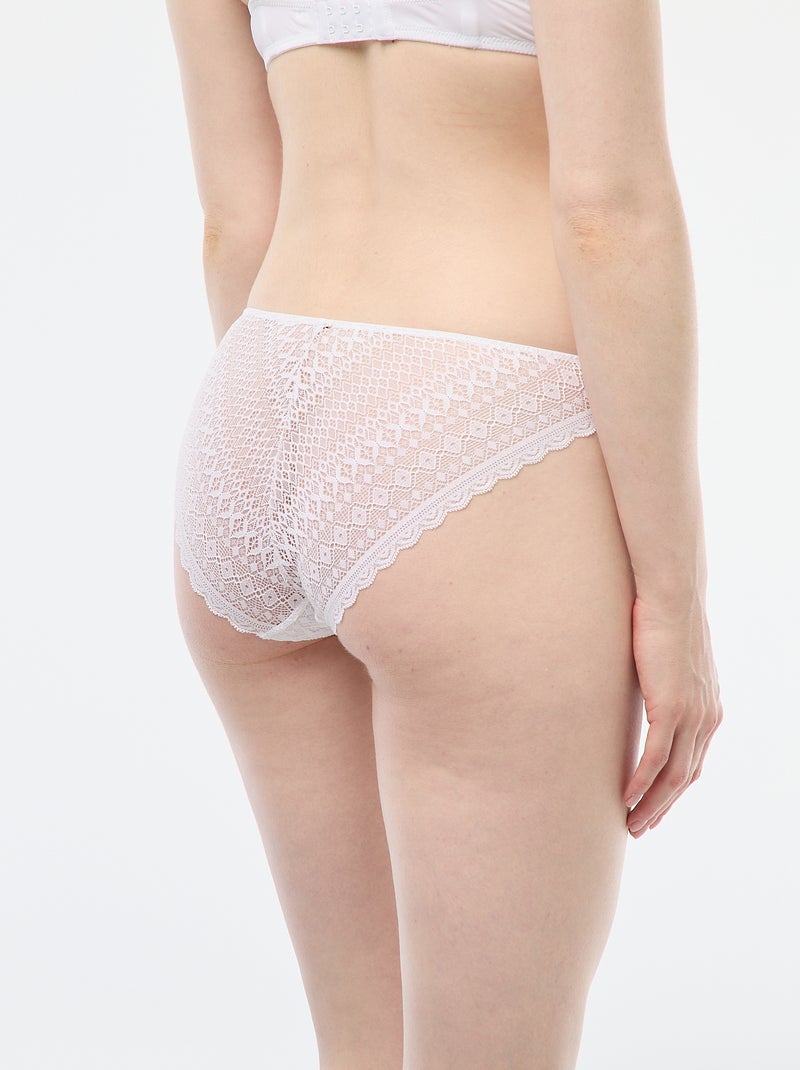 Culotte en dentelle Blanc - Kiabi