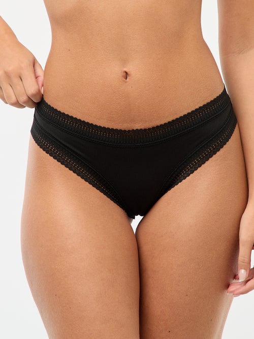 Culotte en microfibre côtelée - Kiabi