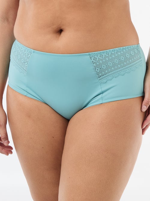 Culotte satinée avec dentelle - Kiabi