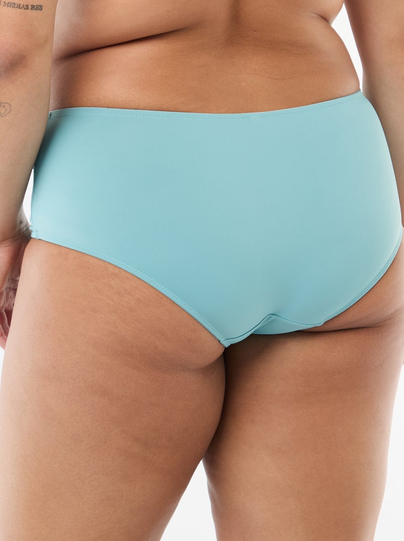 Culotte satinée avec dentelle Bleu - Kiabi