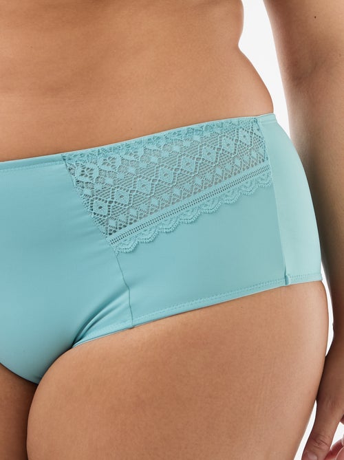 Culotte satinée avec dentelle - Kiabi