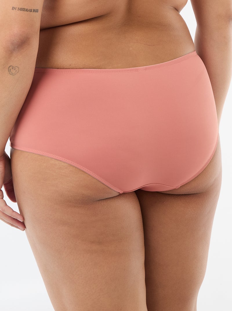 Culotte satinée avec dentelle Rose - Kiabi