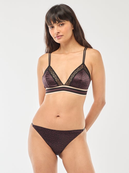 Culotte satinée imprimé léopard - Kiabi