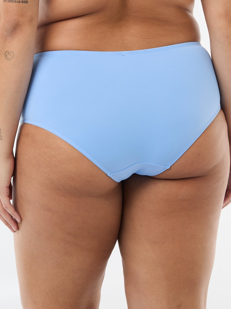 Culottes taille haute avec dentelle Bleu - Kiabi