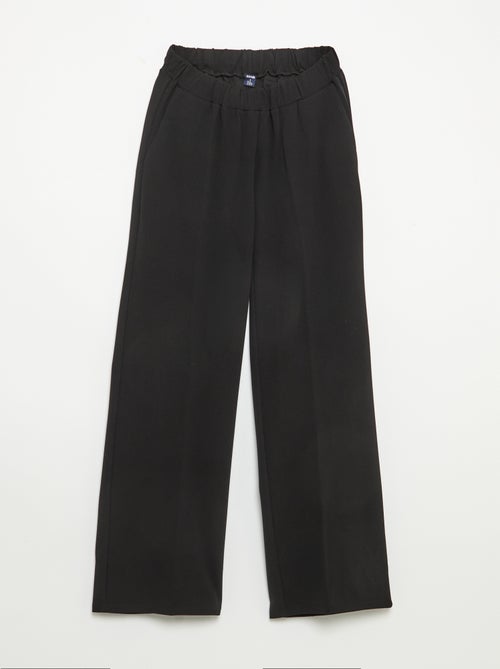 Damen-Weithose mit hoher Taille aus leichtem Strick - Kiabi