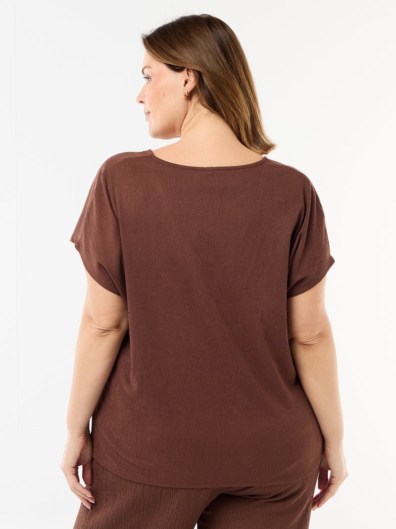 Débardeur à boutons dorés Marron - Kiabi