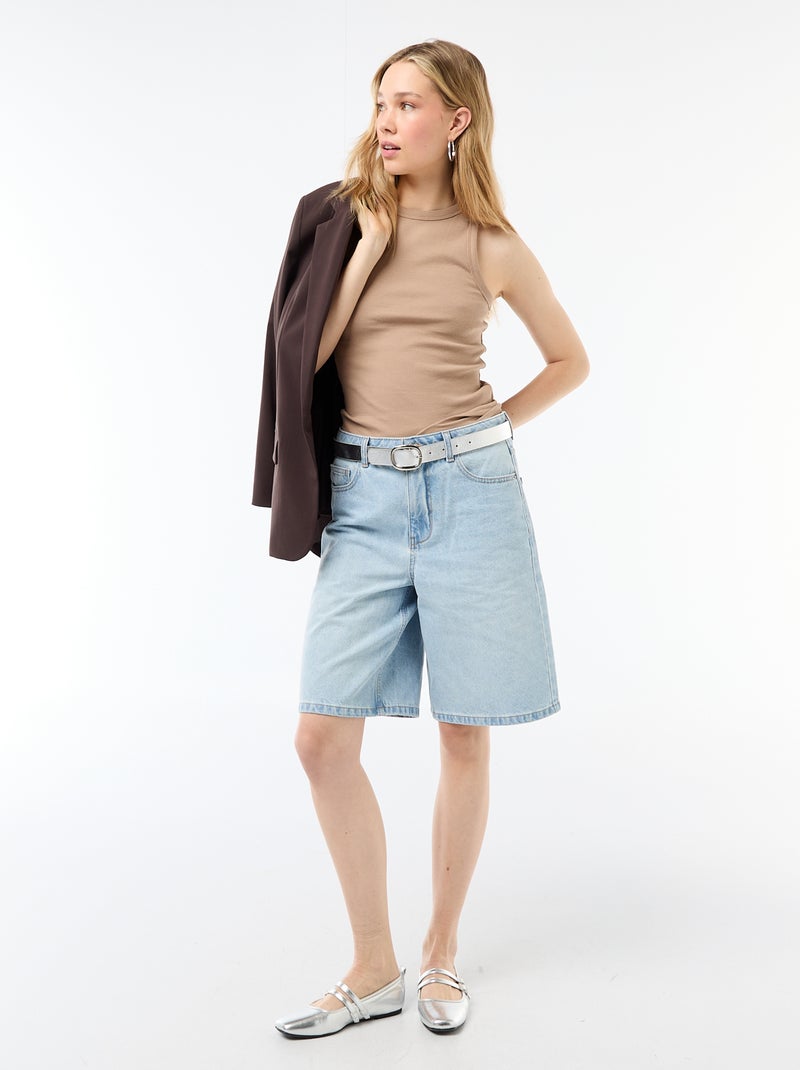 Débardeur à emmanchures américaines Beige - Kiabi