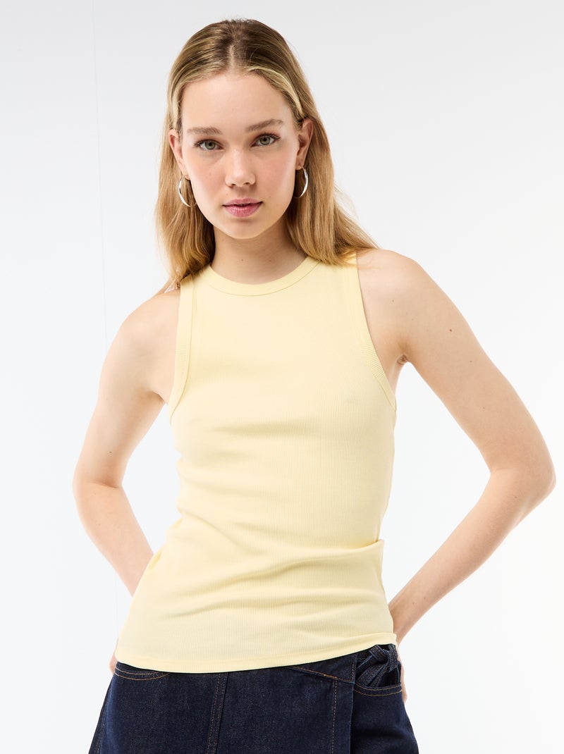 Débardeur à emmanchures américaines Jaune - Kiabi