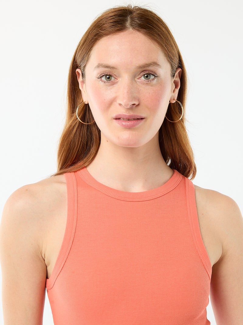 Débardeur à emmanchures américaines Orange - Kiabi