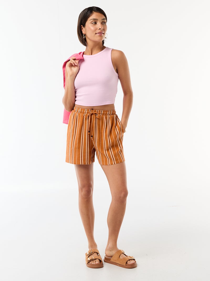 Débardeur à emmanchures américaines Rose - Kiabi