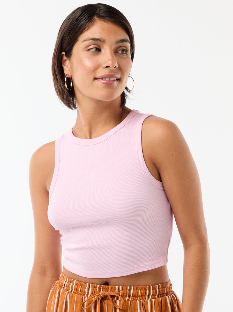 Débardeur à emmanchures américaines Rose - Kiabi