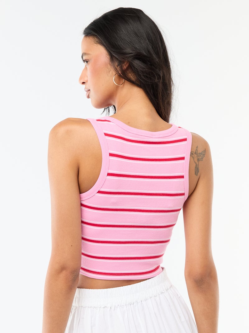 Débardeur à emmanchures américaines Rose - Kiabi