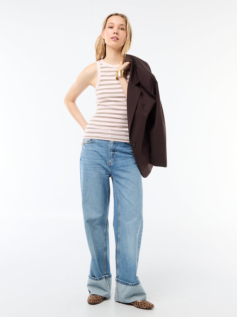 Débardeur à emmanchures américaines Rose - Kiabi