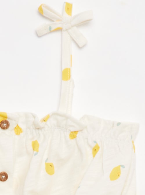 Débardeur à fines bretelles avec volants - Kiabi