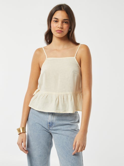 Débardeur à fines bretelles et motif - Kiabi