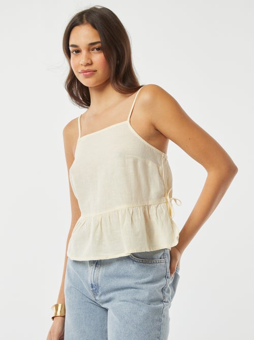 Débardeur à fines bretelles et motif - Kiabi