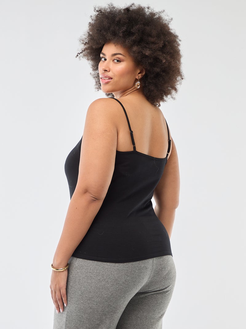 Débardeur à fines bretelles Noir - Kiabi