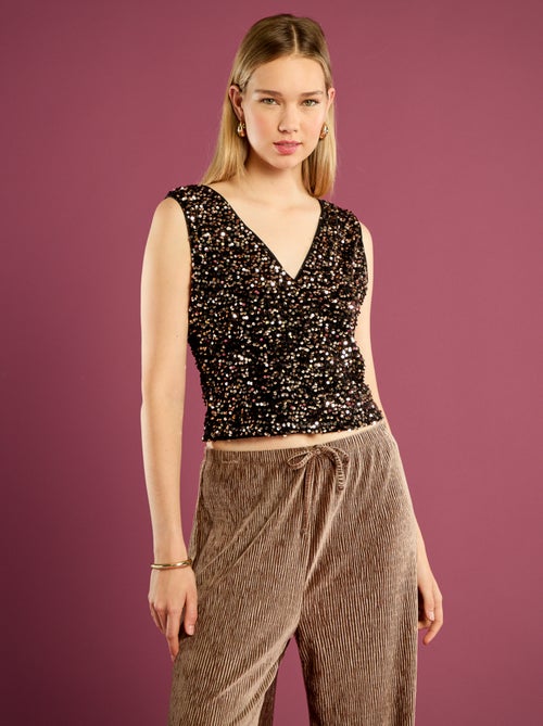 Débardeur à sequins - Kiabi