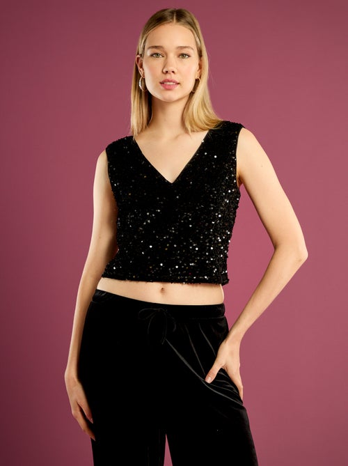 Débardeur à sequins - Kiabi