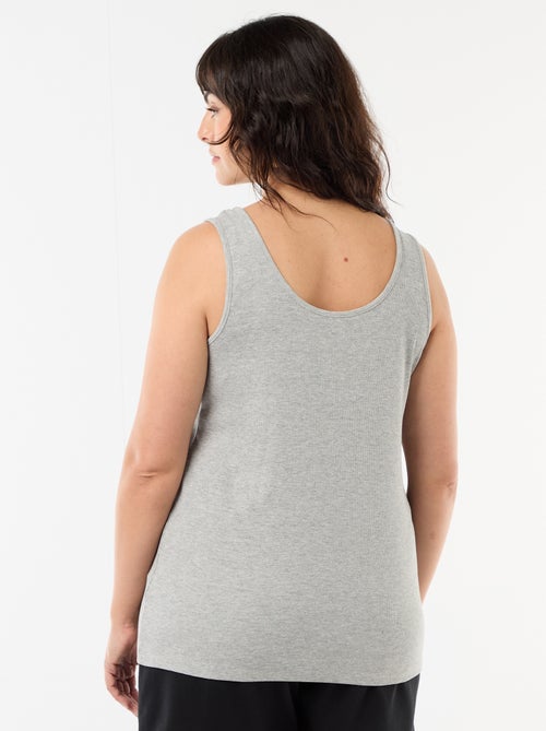 Débardeur basique côtelé - Kiabi