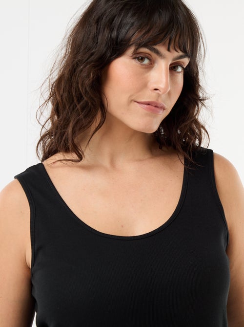 Débardeur basique côtelé - Kiabi