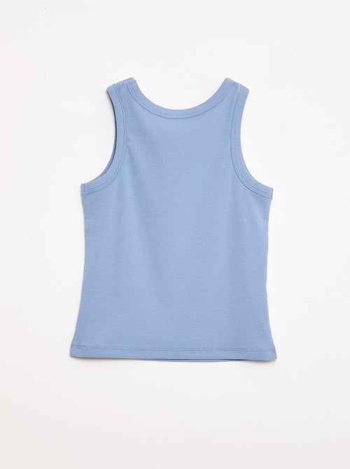 Débardeur côtelé à col rond - Kiabi
