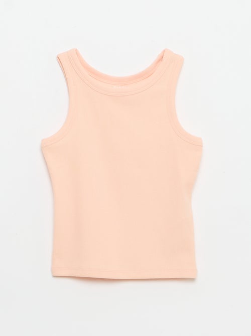 Débardeur côtelé à col rond - Kiabi