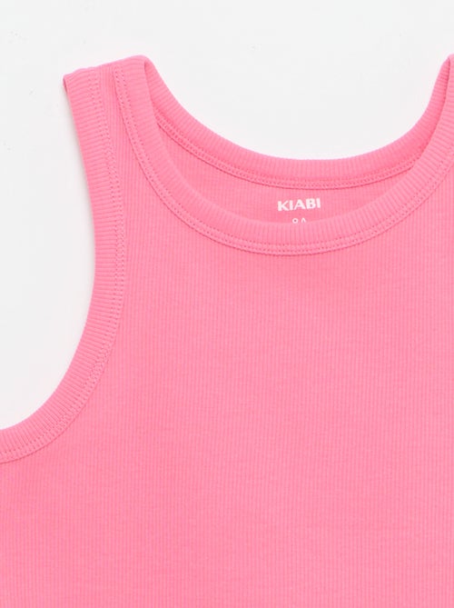 Débardeur côtelé à col rond - Kiabi