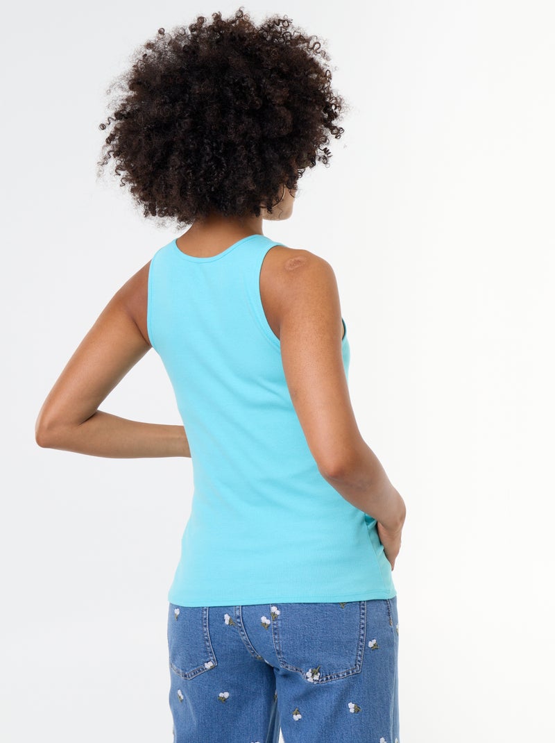 Débardeur de grossesse à emmanchures américaines Bleu - Kiabi