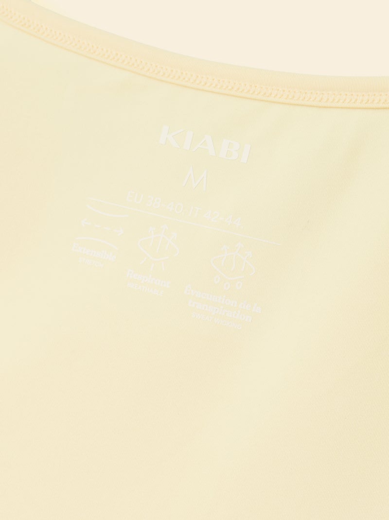 Débardeur de sport fluide Jaune - Kiabi