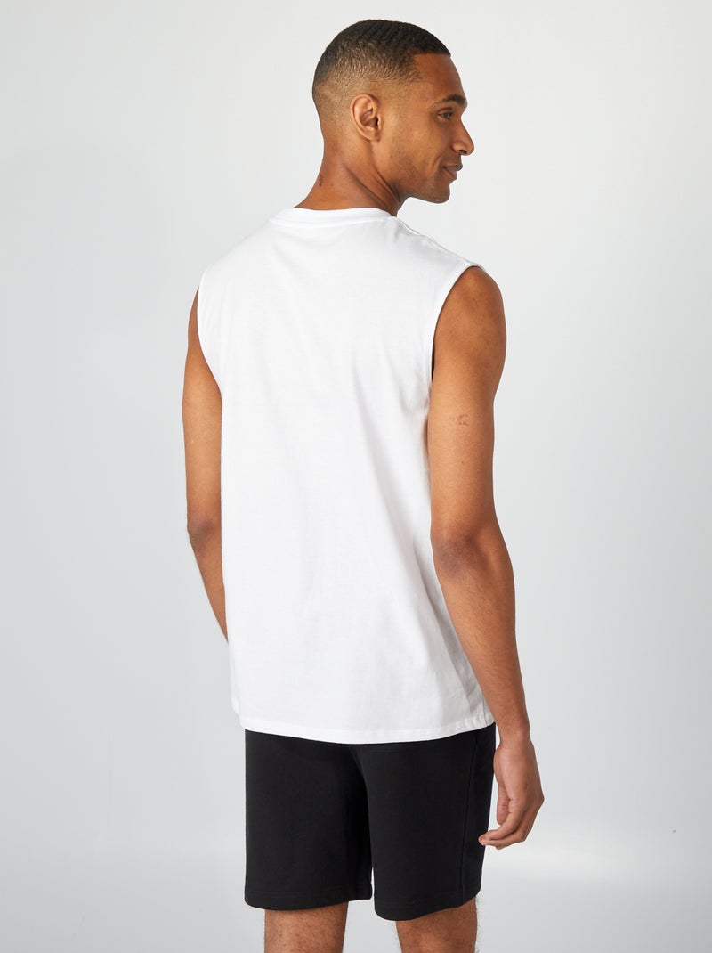 Débardeur en coton Blanc - Kiabi