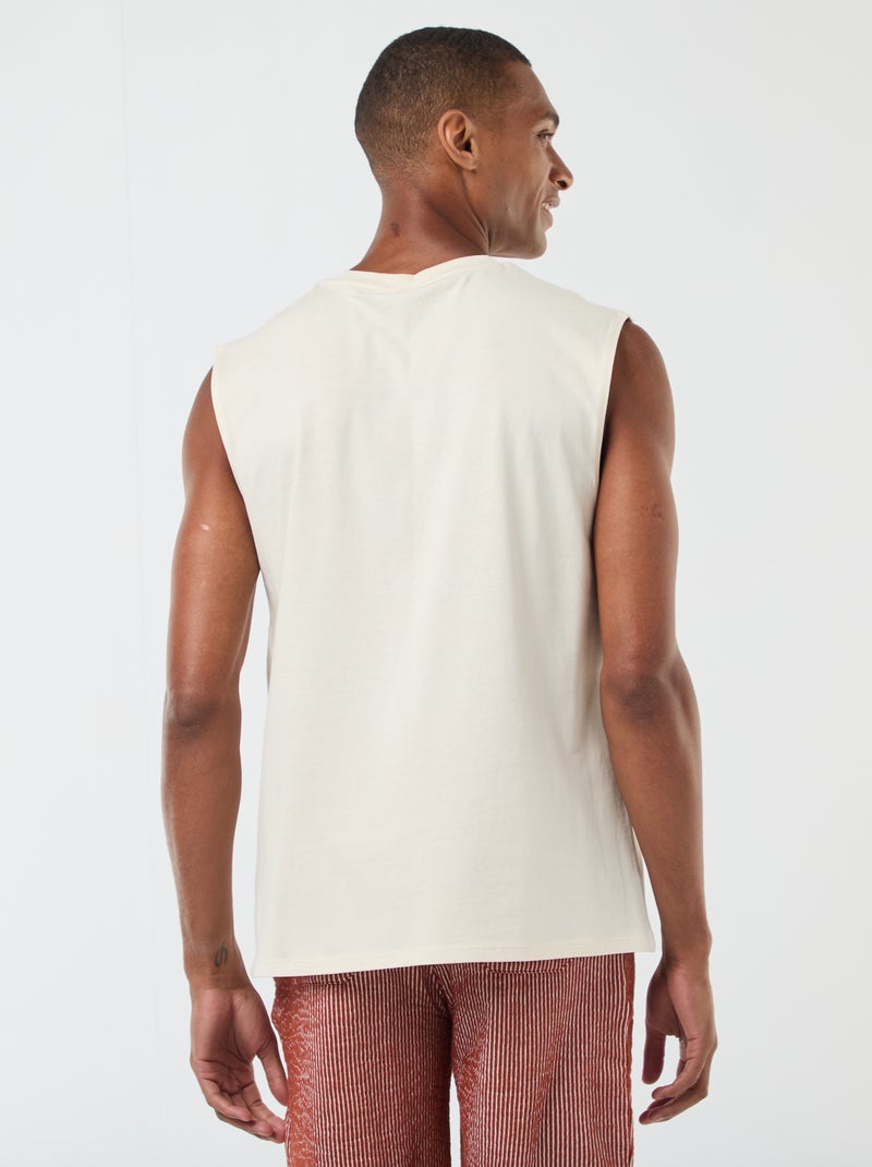 Débardeur en coton Blanc - Kiabi