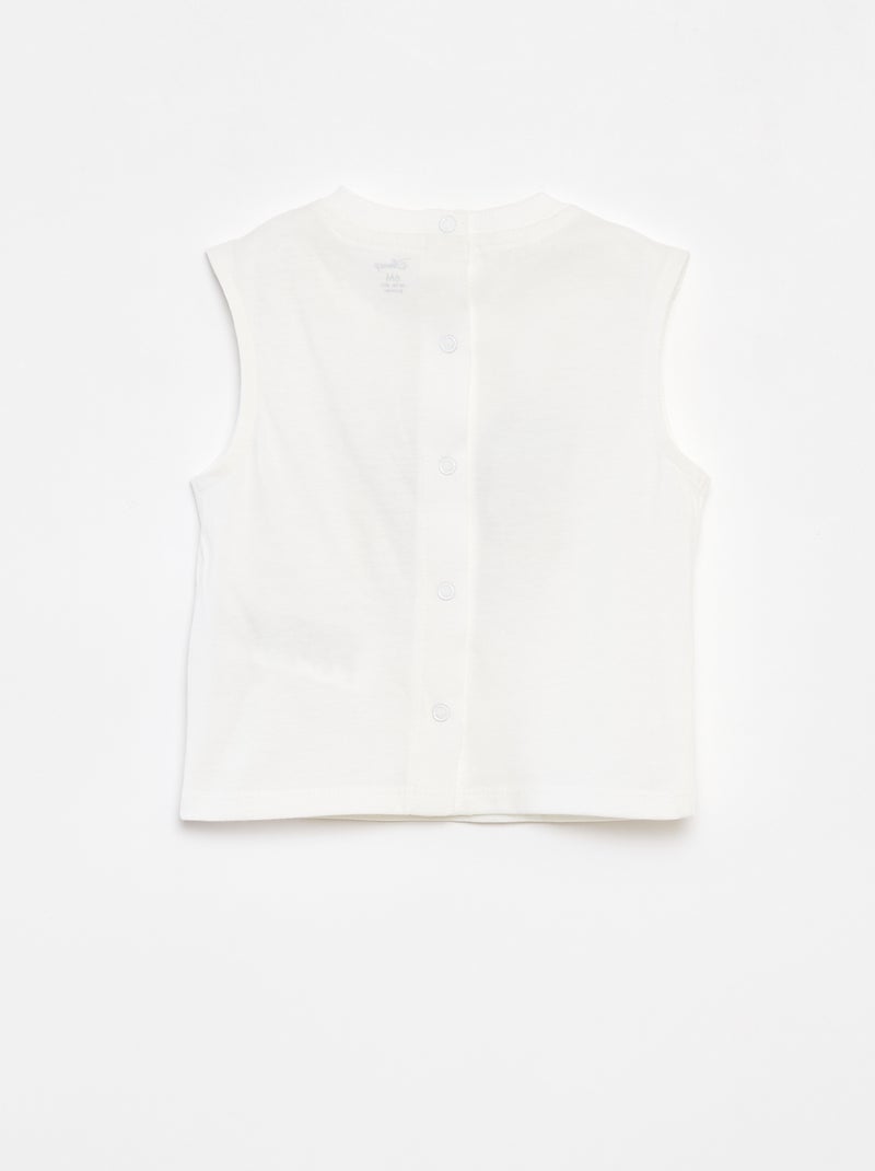 Débardeur en coton imprimé 'Disney' Blanc - Kiabi