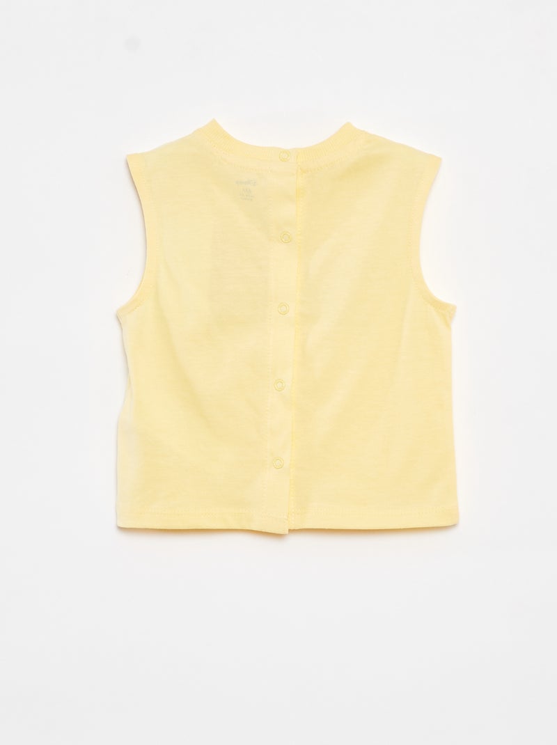 Débardeur en coton imprimé 'Disney' JAUNE - Kiabi