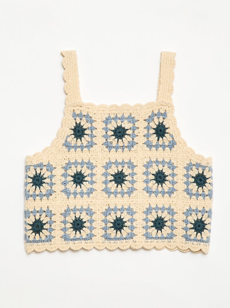 Débardeur en crochet Beige - Kiabi