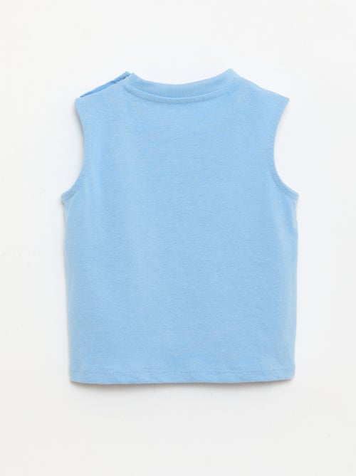 Débardeur en jersey de coton avec poche poitrine - Kiabi