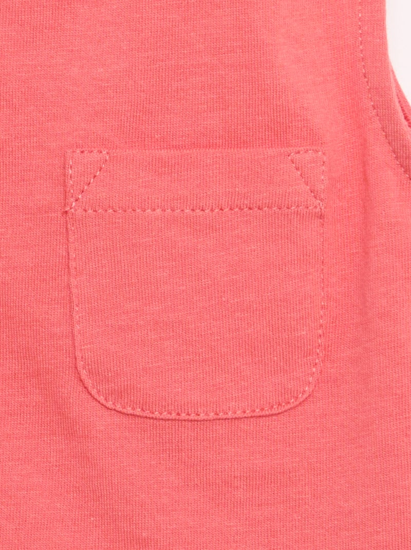 Débardeur en jersey de coton avec poche poitrine Orange - Kiabi