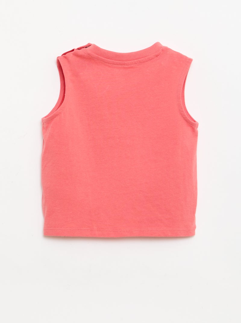 Débardeur en jersey de coton avec poche poitrine Orange - Kiabi