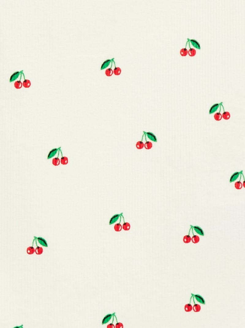 Débardeur en maille côtelée avec imprimé all over Beige - Kiabi