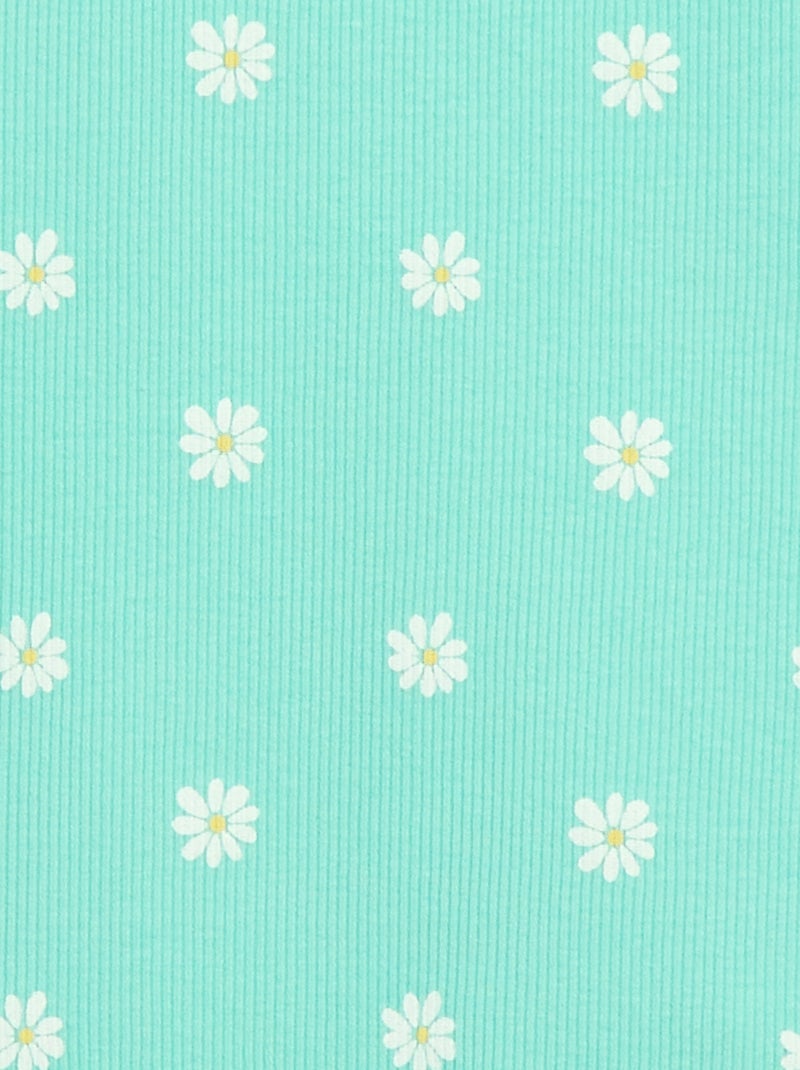 Débardeur en maille côtelée avec imprimé all over Vert - Kiabi